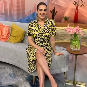 Animal print midi dress